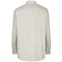 Brown/Gold/Navy Hoggs Of Fife Mens Inverness Cotton Tattersall Shirt back