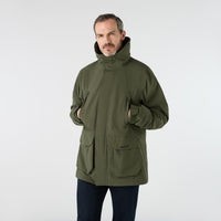 Deep Green Musto Mens Country Fenland Stretch Waterproof Jacket On Model