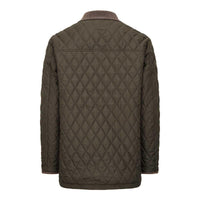 Forest Green Hoggs Of Fife Mens Lochore Quilted Jacket Back