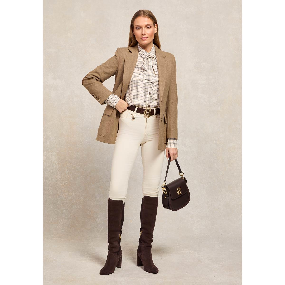 Cheltenham Check Holland Cooper Womens Heritage Shirt On model outfit