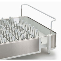 Joseph Joseph Extend Steel Light Stone Expandable Dish Rack extended