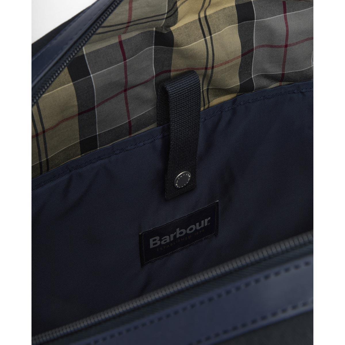 Navy Barbour Cascade City Holdall Bag Open