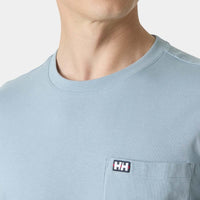 Windy Blue Helly Hansen Mens Hudson T-Shirt collar