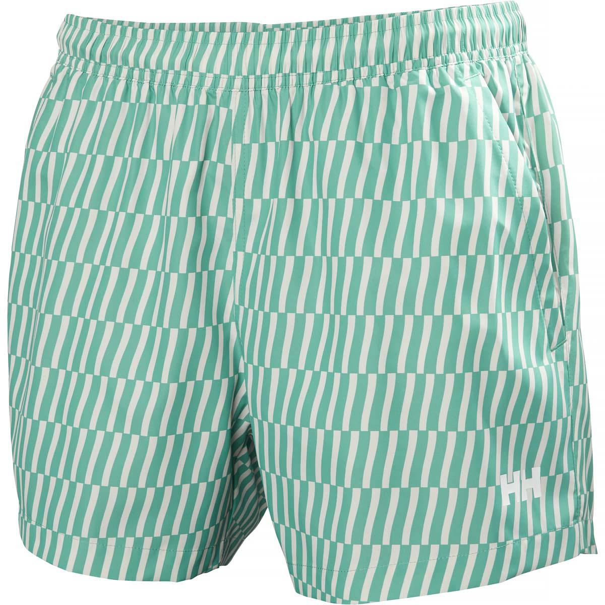 Dark Mint Offset Stripe AO Helly Hansen Mens Newport Trunks 4.5"