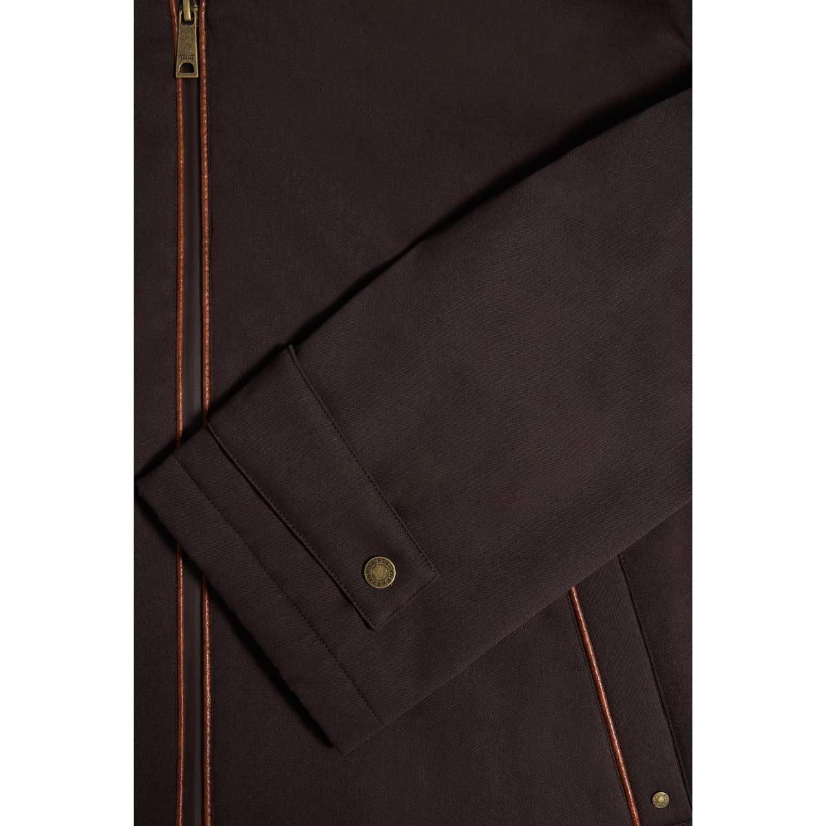 Chocolate Holland Cooper Mens One Size Waterproof Coat Cuff Detail