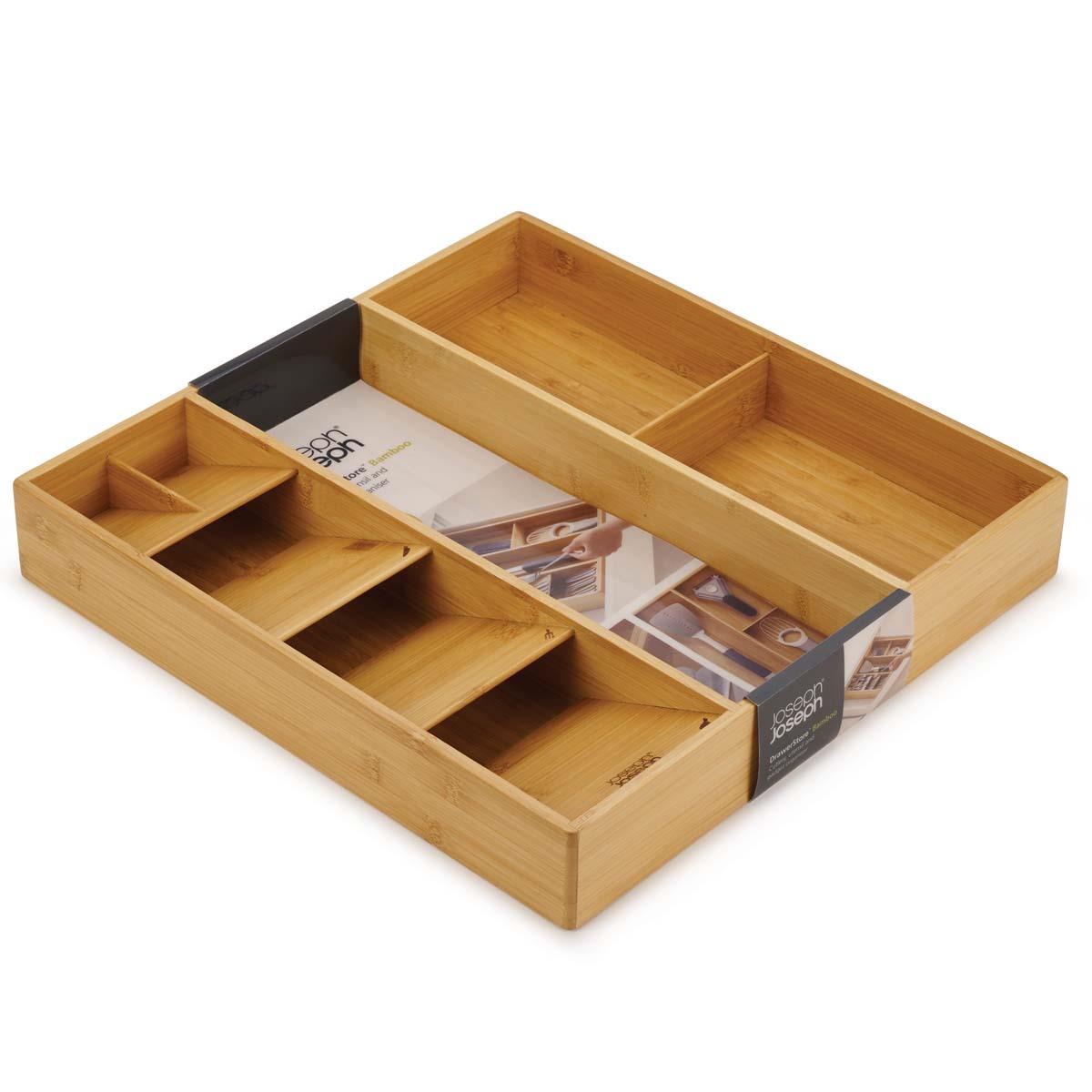 Bamboo Joseph Joseph DrawerStore Bamboo Cutlery Utensil and Gadget Organiser packaging