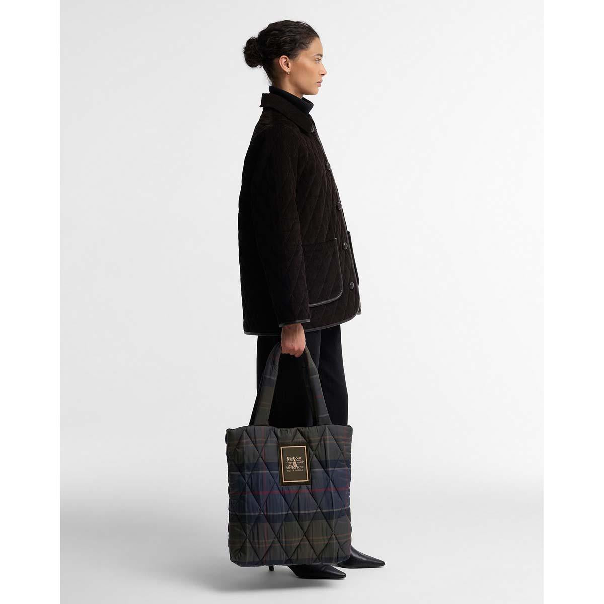 Barbour Womens Tartan Arlene Quilted Tote Bag