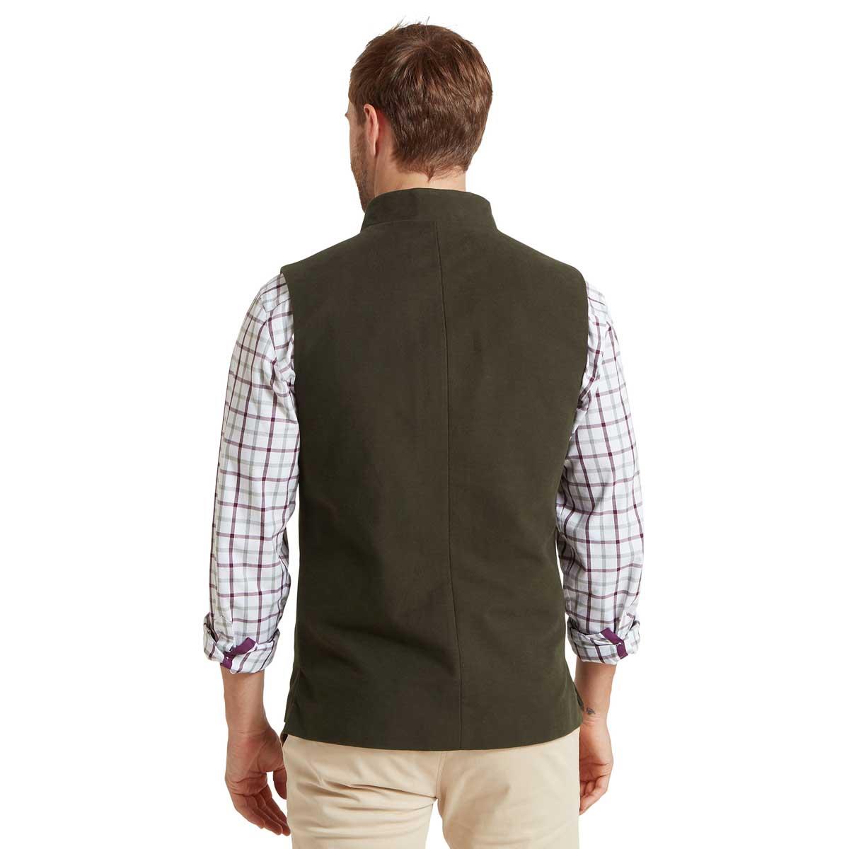 Forest Schoffel Mens Barnsdale Nehru Waistcoat Back
