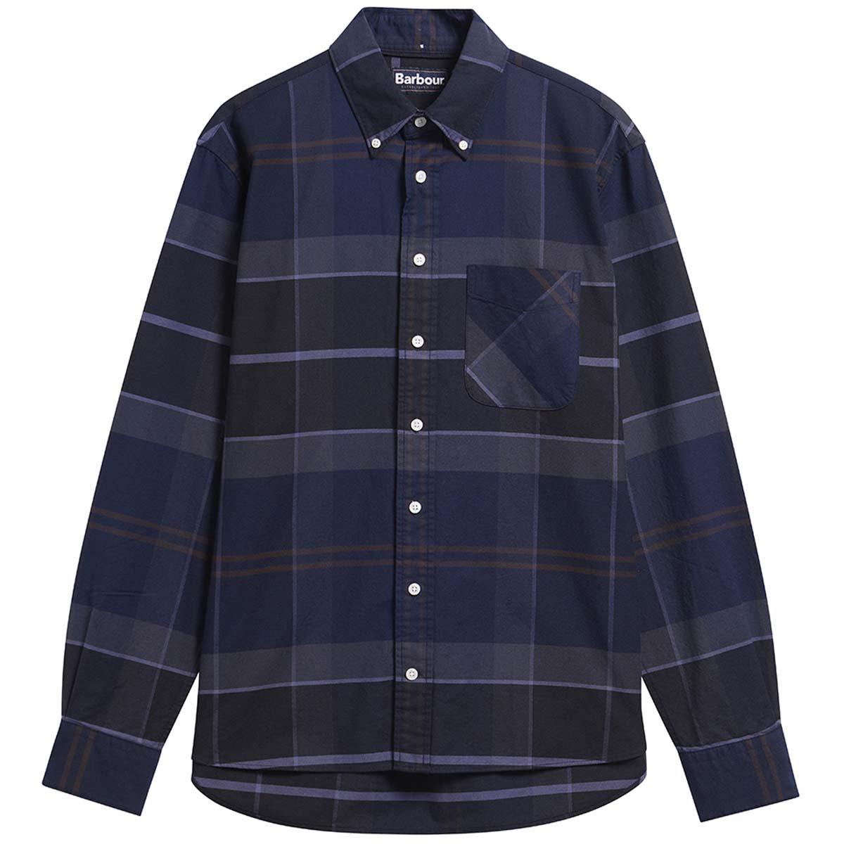 Midnight Loch Barbour Mens Mineral Tartan Dunoon Authentic Shirt