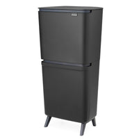 Dark Grey Brabantia Sortup Recycle Bin Hi 20+25 Litre Angle