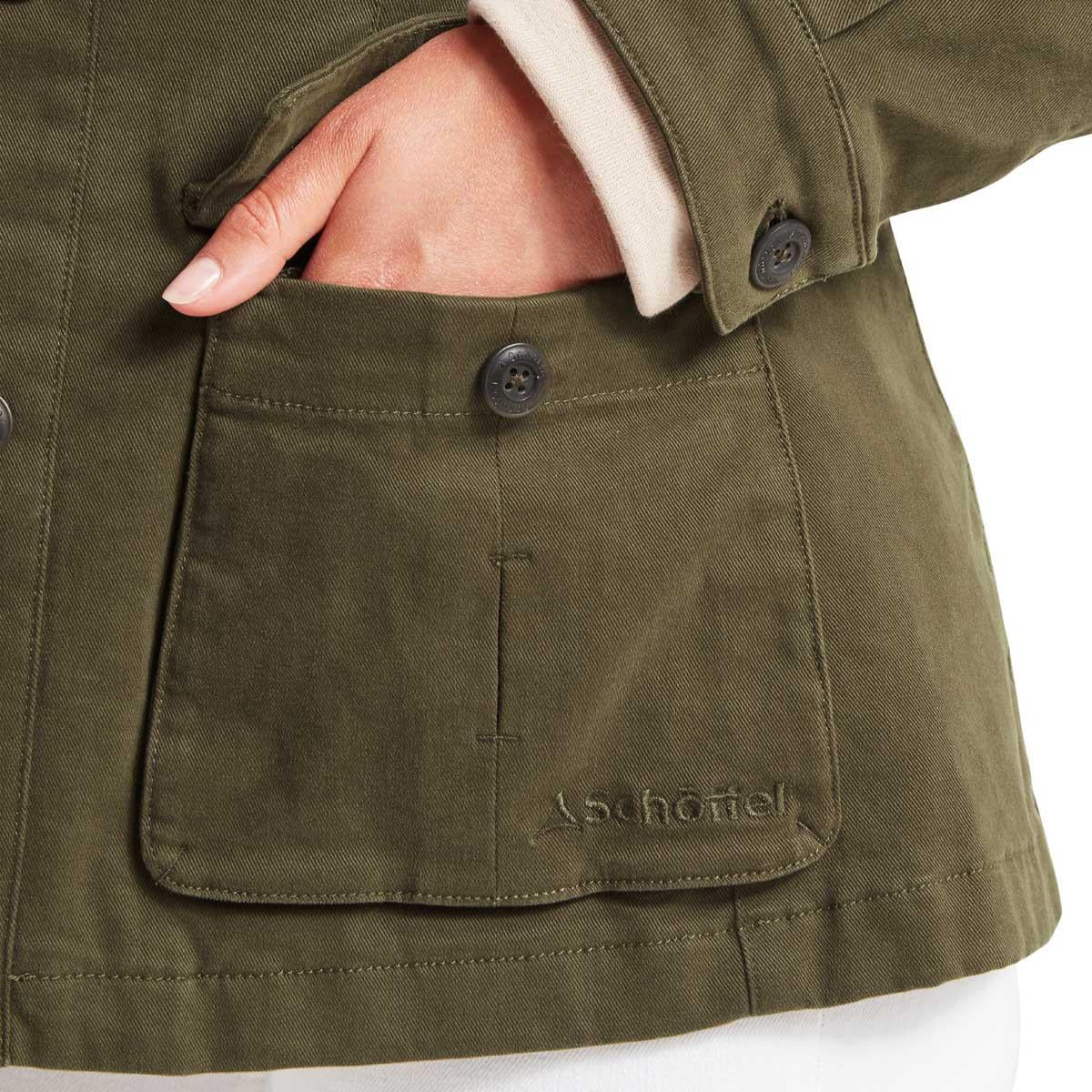 Woodland Schoffel Womens Lynton Utility Jacket Pocket Detail