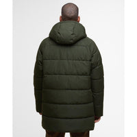 Sage Barbour Mens Hooded Bedale Puffer Jacket Back