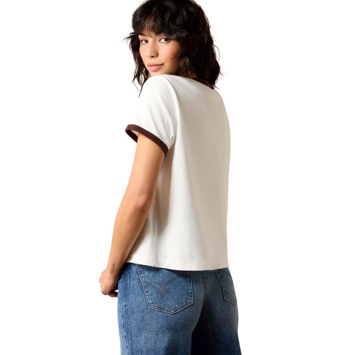 Parchment Ariat Womens Sundance T-Shirt Back