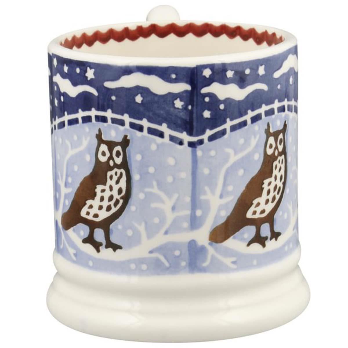 Emma Bridgewater Christmas Icons Owl Half Pint Mug