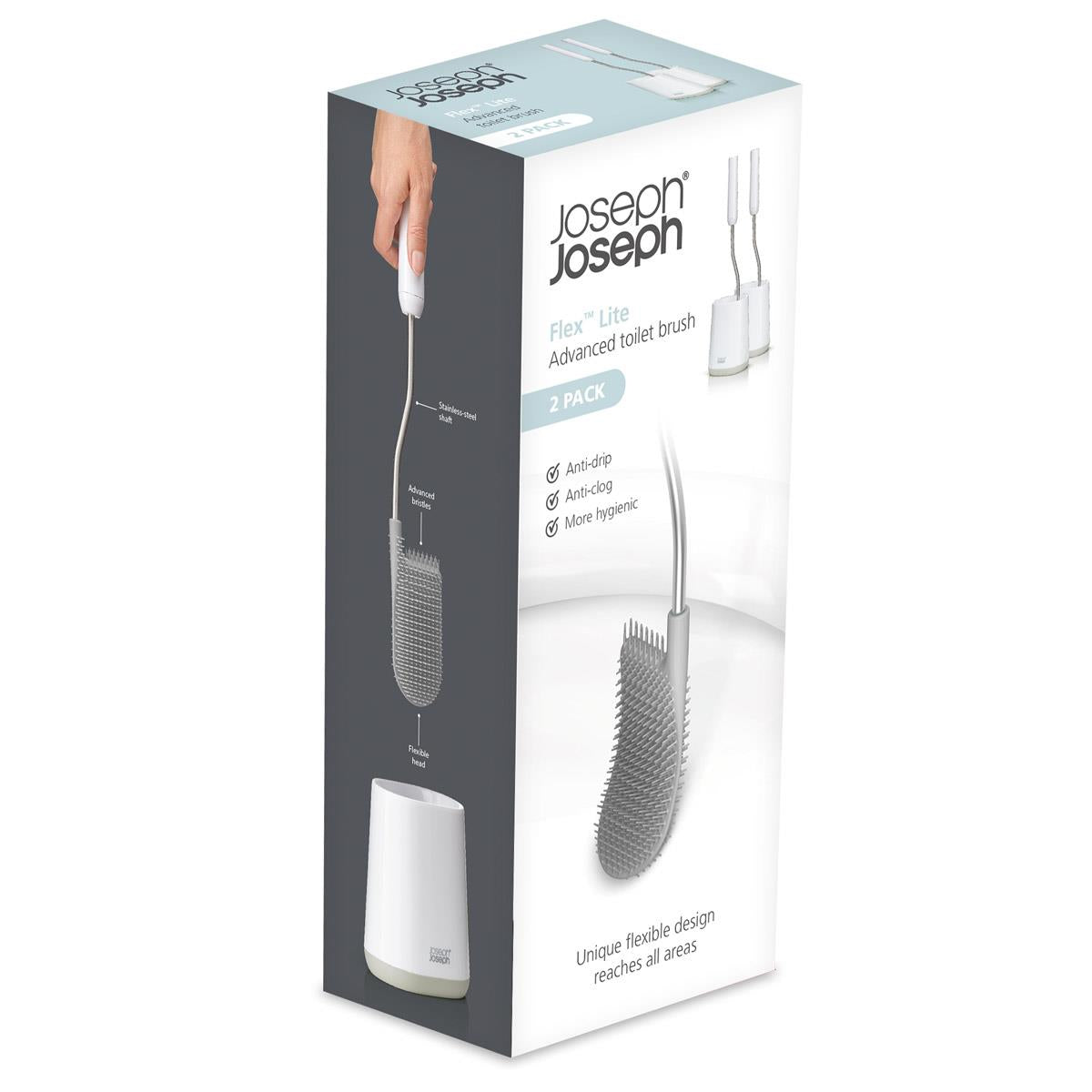 Joseph Joseph Flex Lite Pack of 2 Toilet Brushes