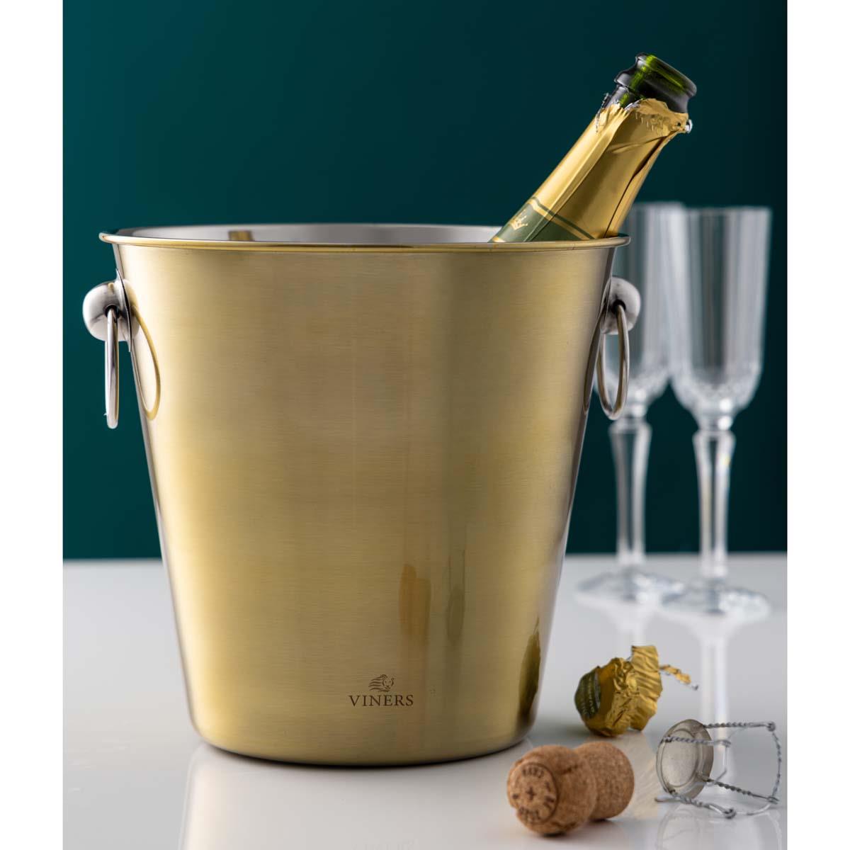 Viners Barware 4L Gold Champagne Bucket