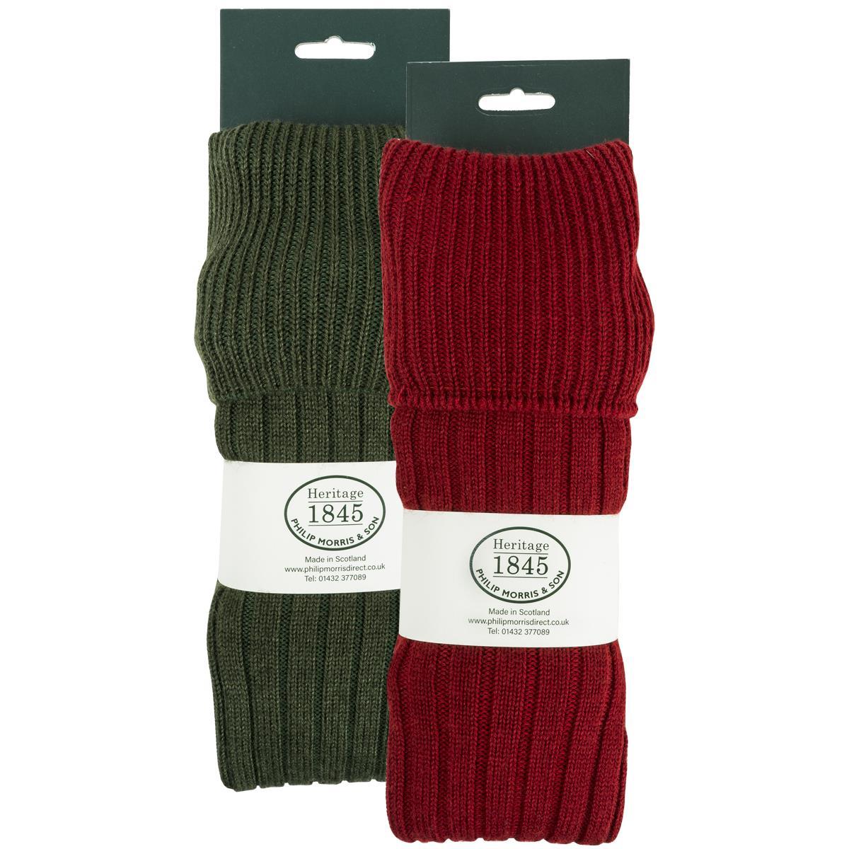 Spruce & Brick Red Heritage 1845 Mens Jura Boot Socks Twin Pack