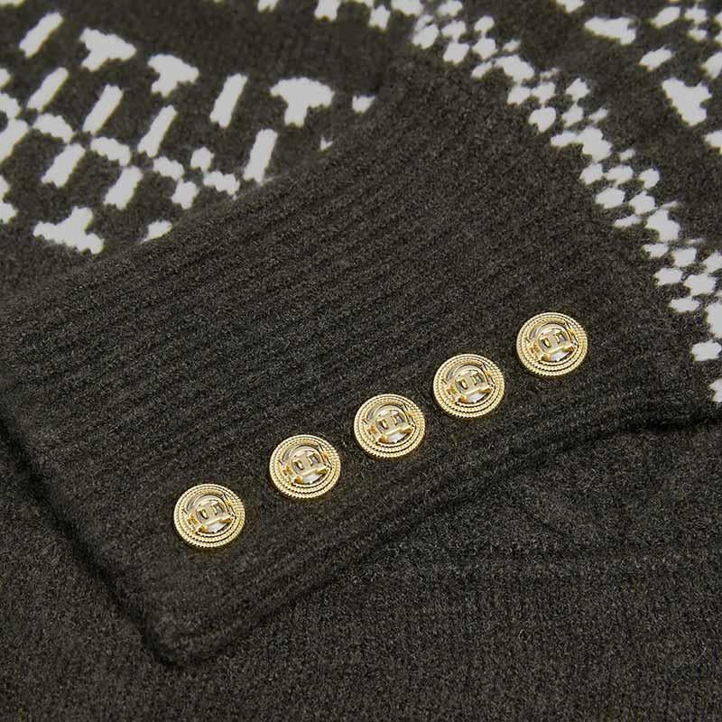 Forest Green Holland Cooper Womens Elodie Roll Neck Knit Jumper Cuff Detail