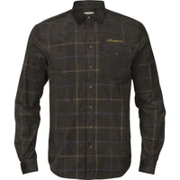Shadow Brown Harkila Mens Kaldfjord Corduroy Check Shirt