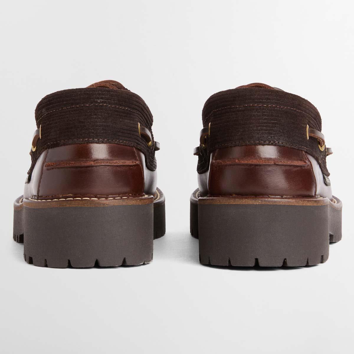 BROWN/ TARTAN Barbour Womens Darras Boat Shoe BACK2