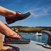 Navy/Tan Chatham Womens Bermuda G2 Deck Shoes Lifestyle