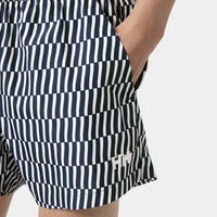 Navy Offset Stripe AOP Helly Hansen Mens Newport Trunks 4.5" pocket