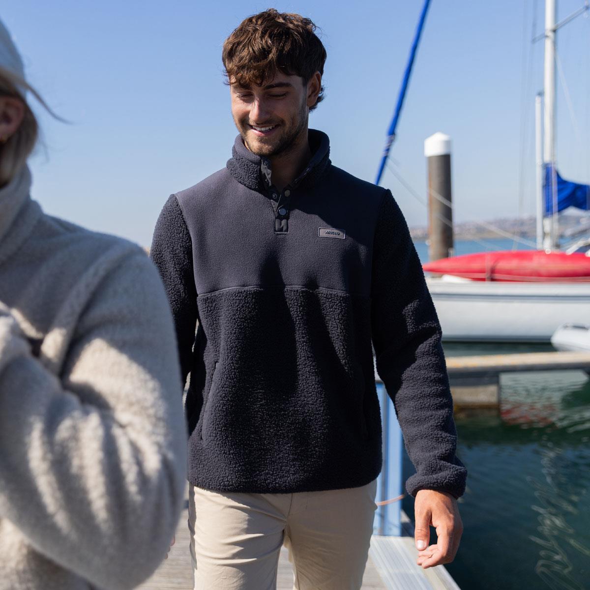 Carbon Musto Mens Cove Deep Pile Fleece Lifestyle 2