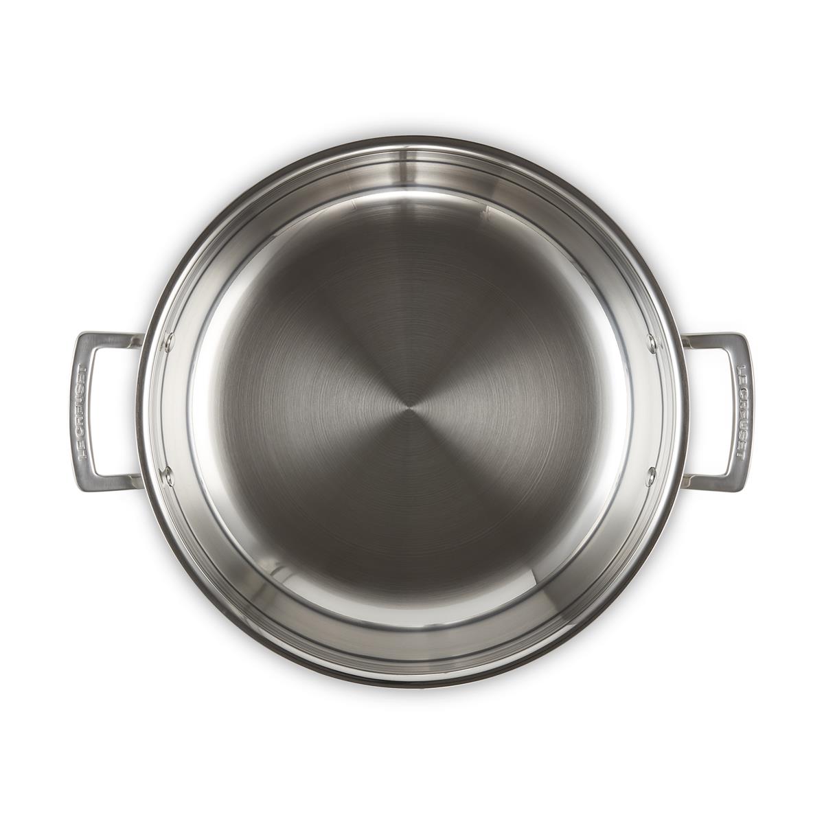 Le Creuset Classic 3-ply Stainless Steel Shallow Casserole with Lid