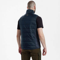 Dark Blue Deerhunter Mens Heat Padded Waistcoat back