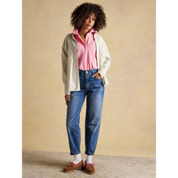 Pink Joules Womens Woody Polo Shirt On Model Outfit