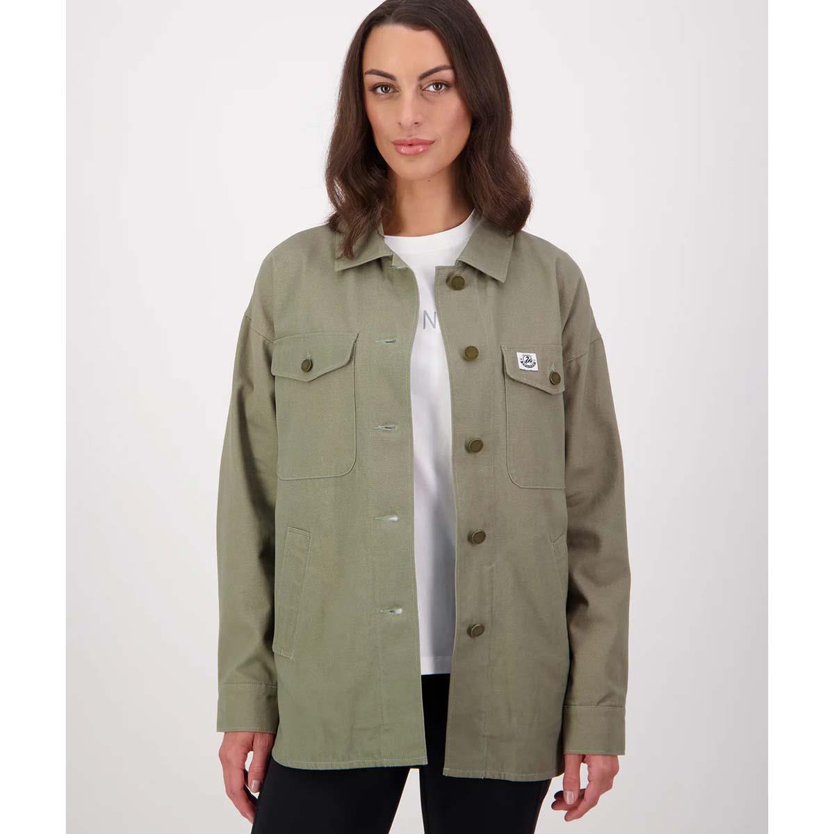 Clover Swanndri Womens Harbourage Canvas Shacket Front