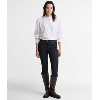 White Barbour Womens Clemency Shirt On Model