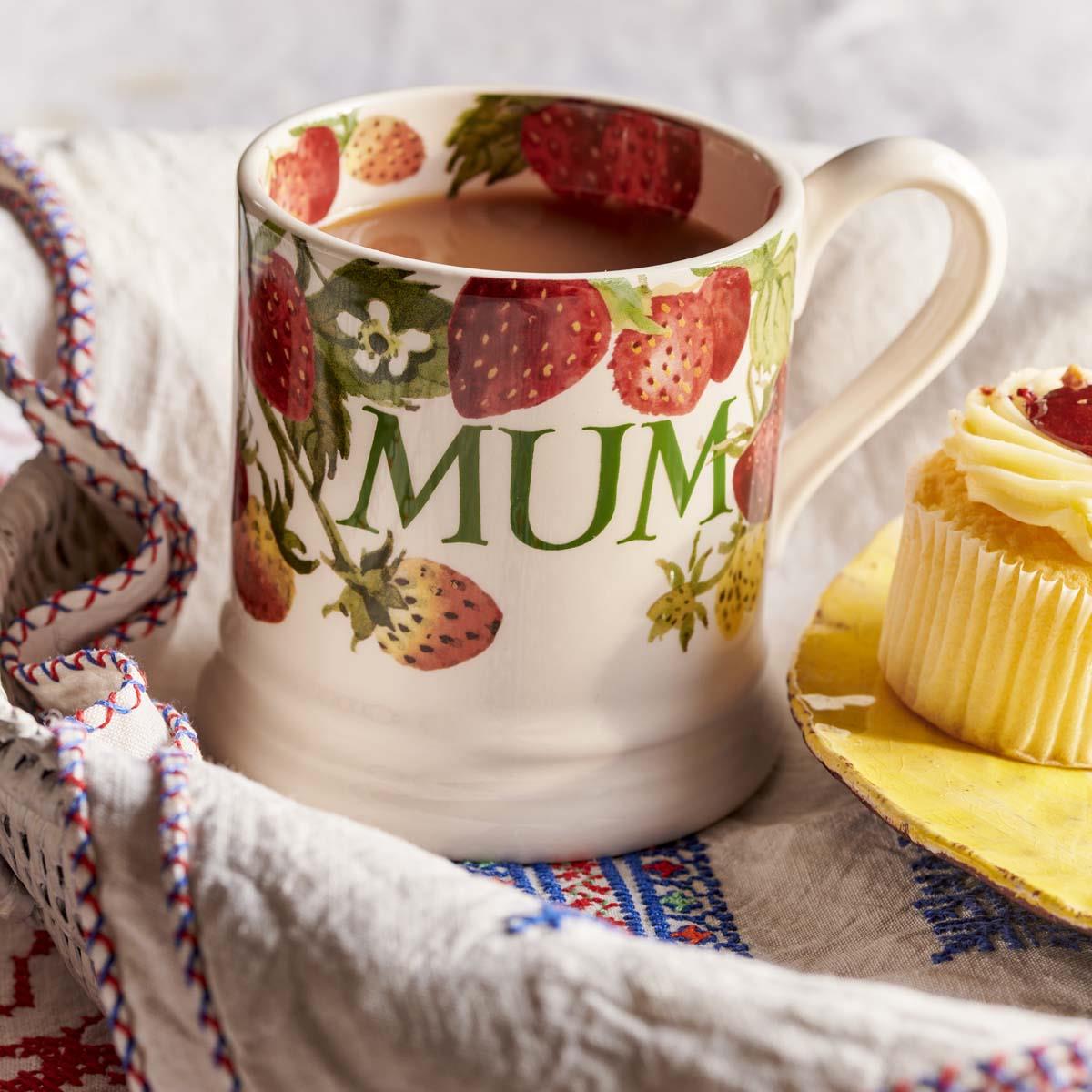 Emma Bridgewater Strawberries Mum Half Pint Mug Lifestyle