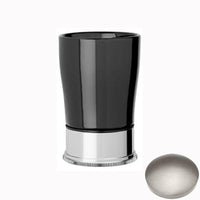 Stainless Steel Finish Samuel Heath Style Moderne Freestanding Black Ceramic Tumbler Holder N6665B