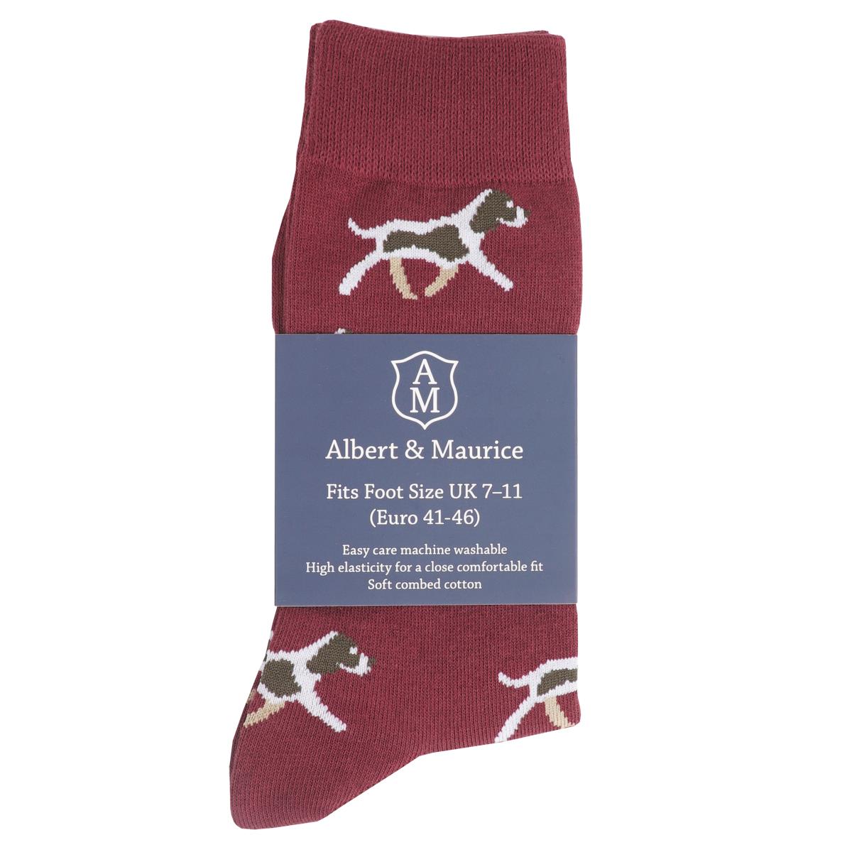 Albert and Maurice Mens Dog Socks