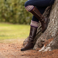 Womens Fairisle Socks Thistle Lifestyle