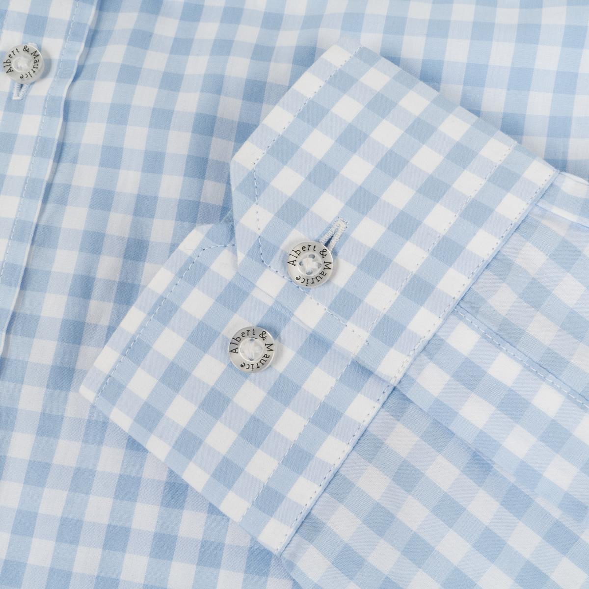 Cuff on Albert and Maurice Mens Kingsthorne Check Shirt