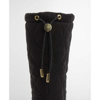 Black Barbour Womens Marnie Quilted Tall Welly detail