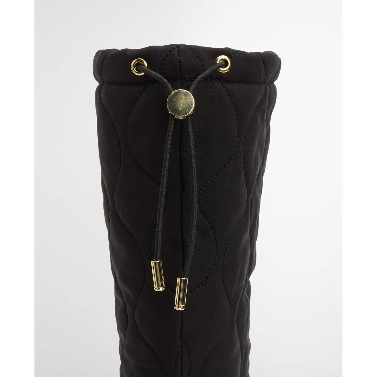 Black Barbour Womens Marnie Quilted Tall Welly detail
