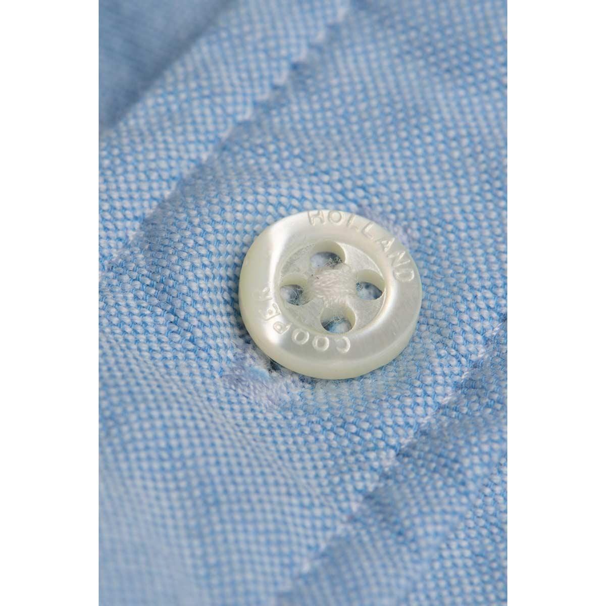 Sky Blue Holland Cooper Mens Classic Oxford Shirt Button Detail