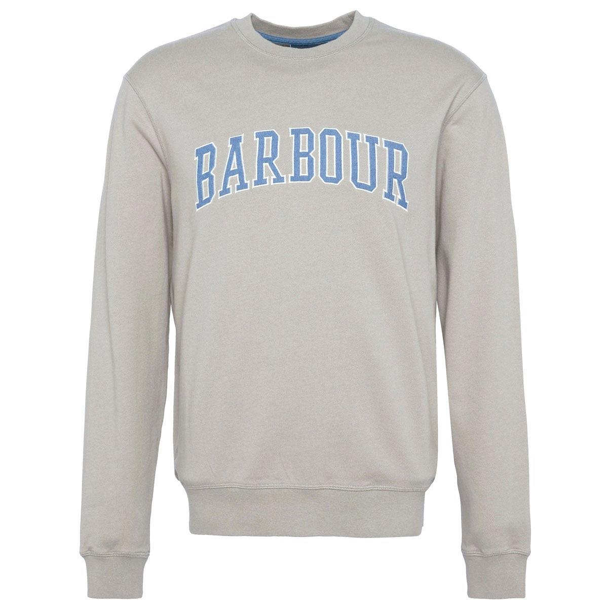 Vintage Khaki Barbour Mens Skipton Relaxed Fit Crew Neck Sweatshirt