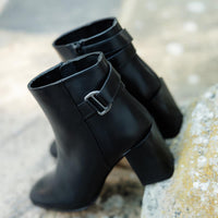 Black Barbour Womens Piper Block Heel Ankle Boot