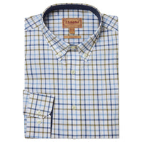 French Navy/Light Blue Schoffel Mens Holkham Shirt
