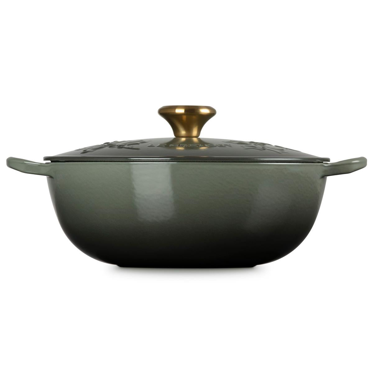 Thyme Le Creuset Classic Cast Iron Holly Soup Pot 26cm Side View