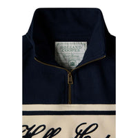 Ink Navy Holland Cooper Womens Signature Quarter Zip Sweat Neckline