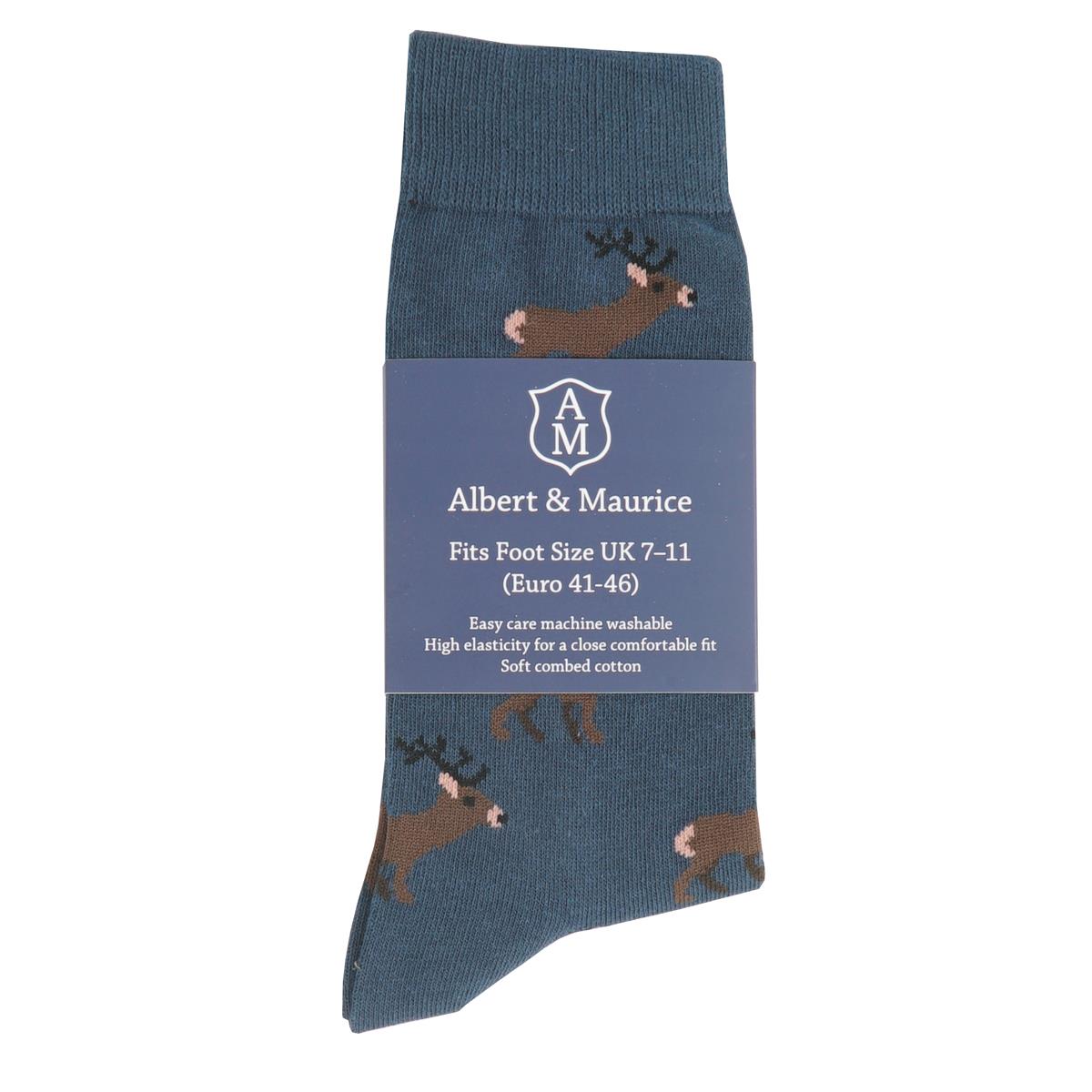 Albert and Maurice Mens Stag Socks