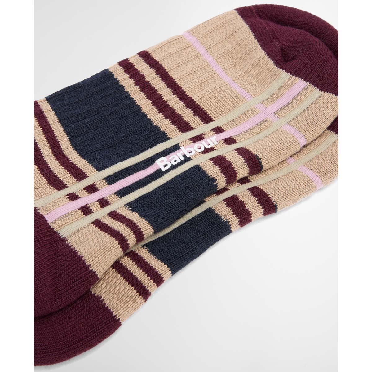 Gardenia Tartan Barbour Womens Wellington Tartan Knee Length Sock sole