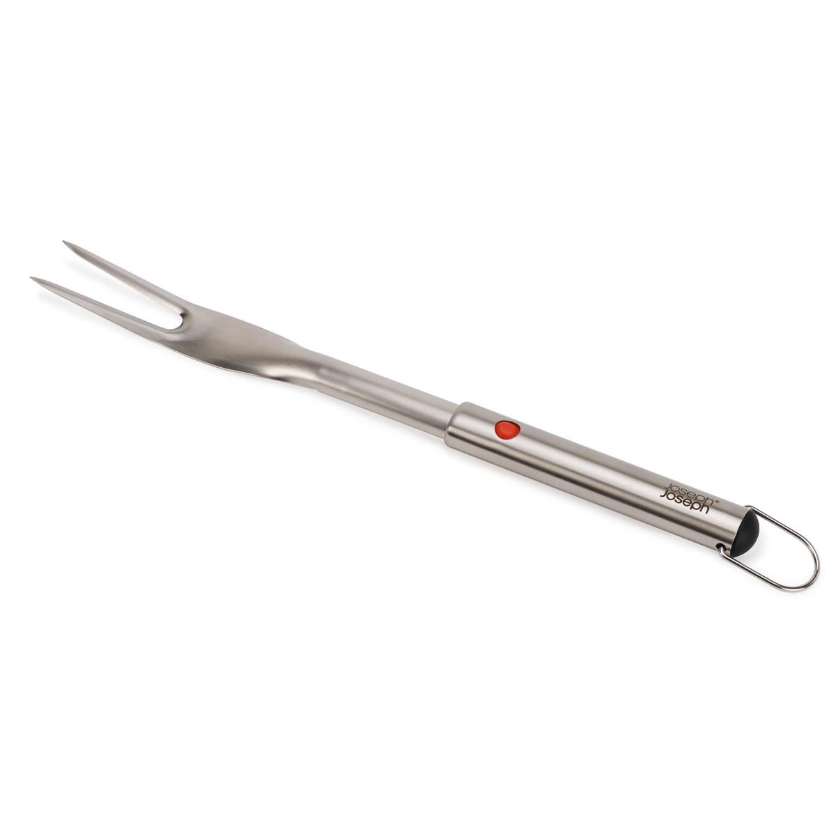 Joseph Joseph GrillOut 3-Piece Stainless-Steel BBQ Turner, Tongs and Fork Set Fork Extended
