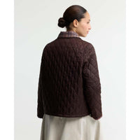 RUSTIC Barbour Womens Icons Tartan Collar Cropped BACK