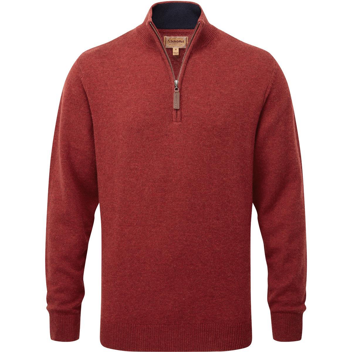 Schoffel Mens Lewis Lambswool 1/4 Zip Jumper